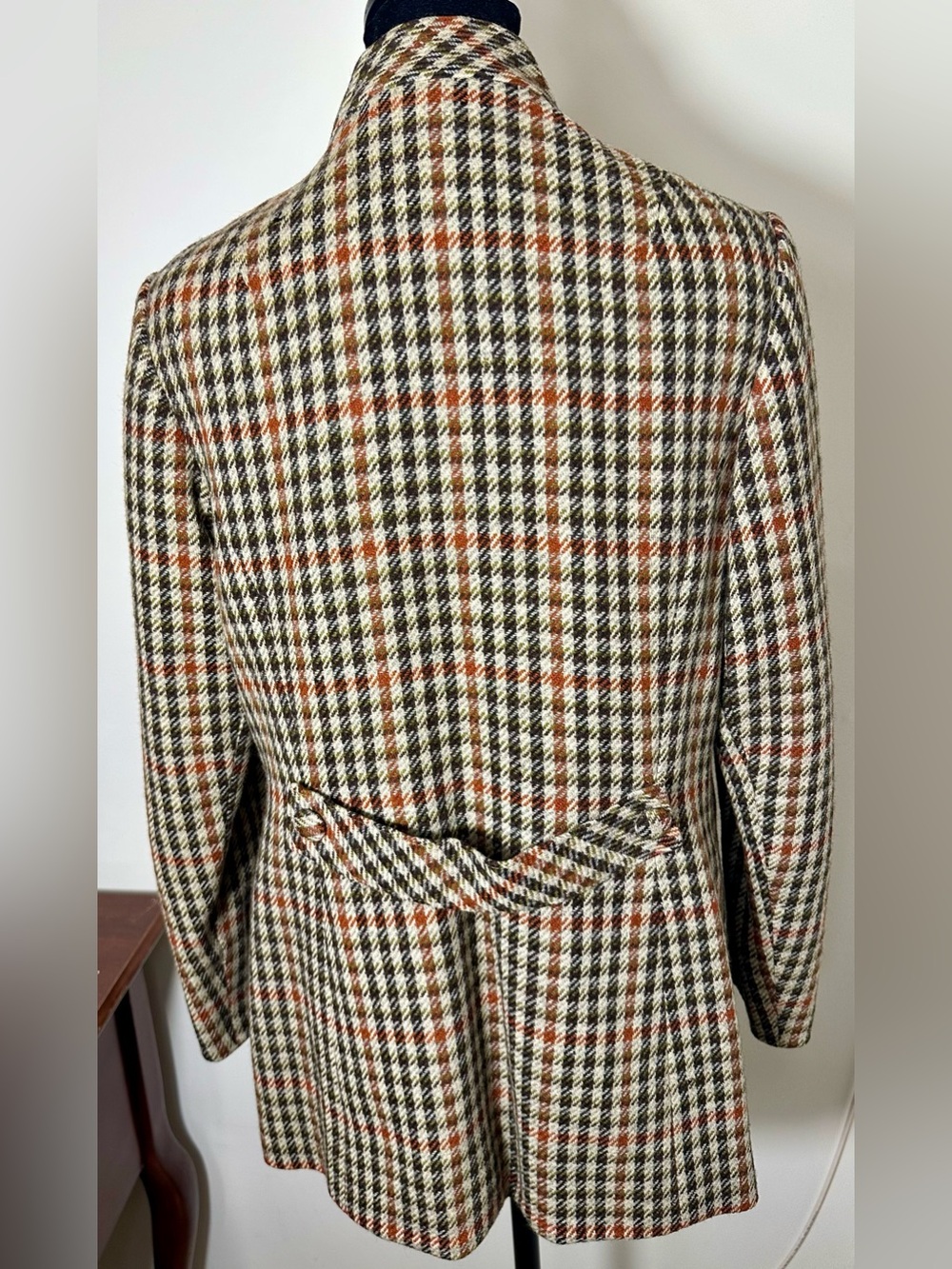 RONY LEE Plaid Wool Blazer Jacket Hong Kong Vintage Tailored - Picture 4 of 14